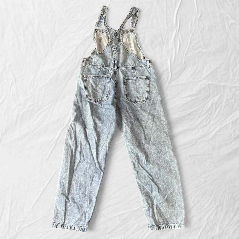 Free People blue denim overalls - Picture 3 of 8